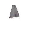 Coprifilo liscio listellare laminato Grigio LK55 alt 9 cm con aletta