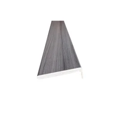 Coprifilo liscio listellare laminato Grigio LK55 alt 7 cm con aletta