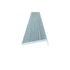 Coprifilo liscio listellare laminato Larice Sabbia alt 9 cm con aletta