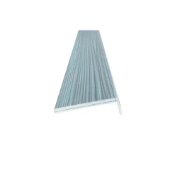 Coprifilo liscio listellare laminato Larice Sabbia alt 9 cm con aletta