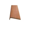 Coprifilo liscio listellare laminato Noce Chiaro alt 7 cm con aletta