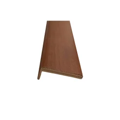 Coprifilo liscio listellare laminato Noce Nazionale alt 9 cm con aletta