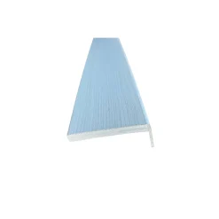 Coprifilo liscio listellare laminato Paliss. Bianco alt 9 cm con aletta