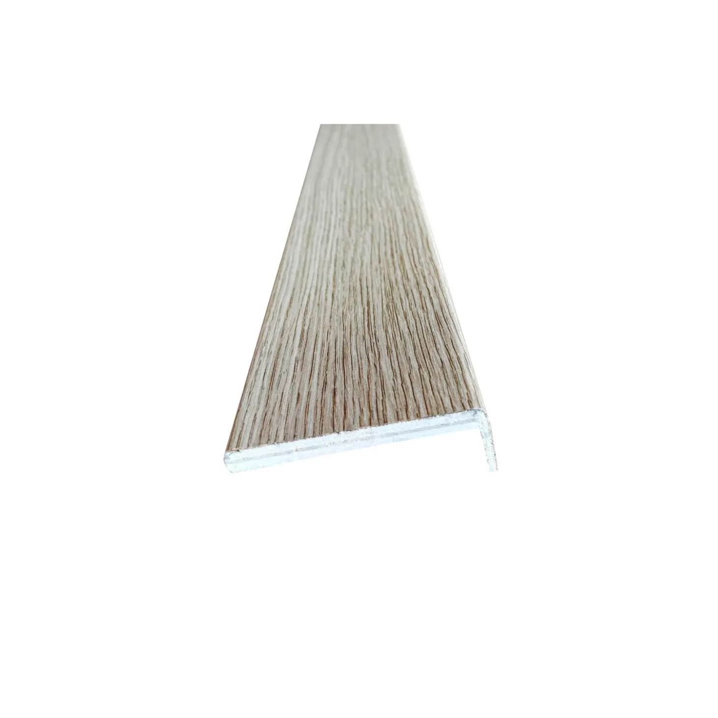 Coprifilo liscio listellare laminato Rov Sbiancato alt 9 cm con aletta