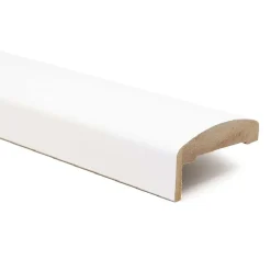 Coprifilo stondato in MDF 225x3,7x7,5 cm bianco