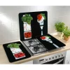 Coprifornelli in vetro Universal Caprese 30x52 cm 2 pz