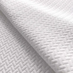 Copriletto Arredo Zig Zag 250x250 cm bianco