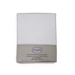 Coprimaterasso in spugna 180x200 cm bianco