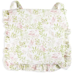 Coprisedia elegante con volant Nature verde 40x40cm