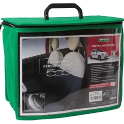 Coprisedili anteriori Fiat 500 07 grigio e panna