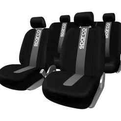 Coprisedili auto ContiClassic set completo 5 teste nero e grigio