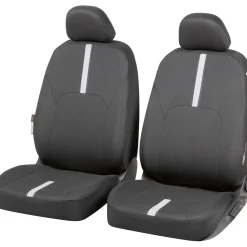 Coprisedili auto nero e grigio 6 pezzi