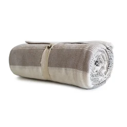 Copritutto rigato colore tortora 170x250 cm