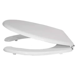 Copriwater a D per disabili in legno stabilizzato bianco