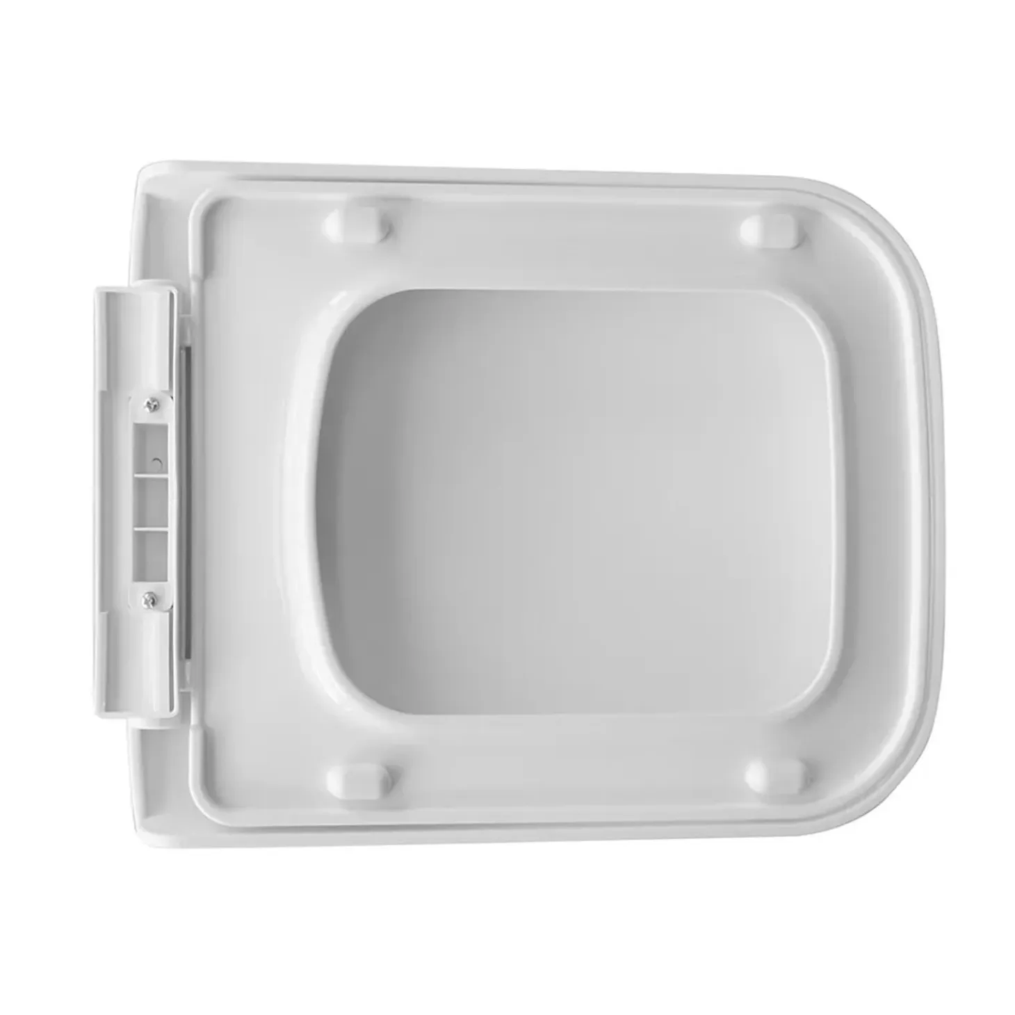 Copriwater a D per vaso Piccolo in polipropilene bianco