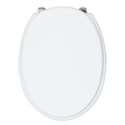 Copriwater ovale Ellisse in mdf bianco