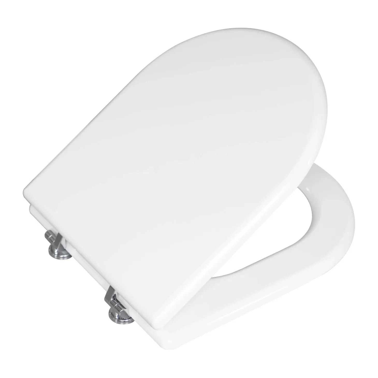 Copriwater ovale Esedra in mdf bianco
