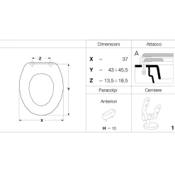 Copriwater ovale in mdf finitura noce