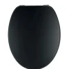 Copriwater ovale in mdf nero opaco