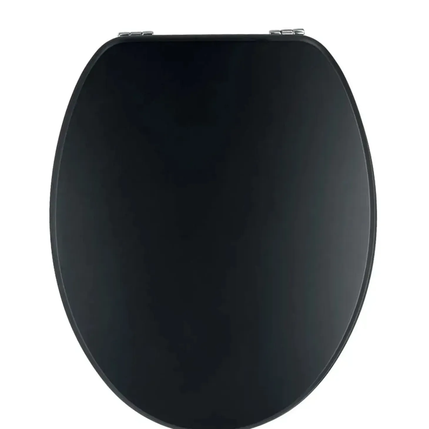 Copriwater ovale in mdf nero opaco
