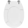 Copriwater ovale Liuto in mdf bianco