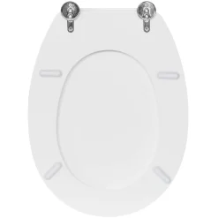 Copriwater ovale Liuto in mdf bianco