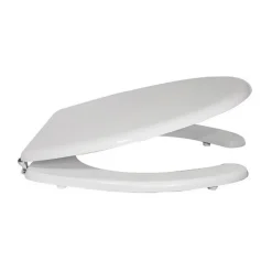 Copriwater ovale per disabili in legno stabilizzato bianco