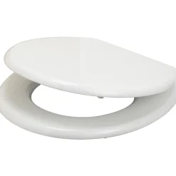 Copriwater ovale Pollino OBI in legno bianco