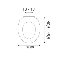 Copriwater ovale SIT100T in termoindurente bianco