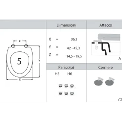Copriwater termoindurente dedicato modello selnova 3