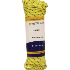 Corda in polipropilene ø 4 mm x 20 mt gialla/blu