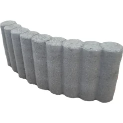 Cordolo bordo curvo in cemento 50x6,5x20 cm grigio