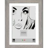 Cornice da muro Boyd con passepartout Grigio 50x70 cm