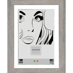 Cornice da muro Boyd con passepartout Grigio 40x50 cm