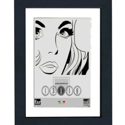Cornice da muro Boyd con passpartout nero 40x50 cm
