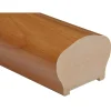Corrimano sagomato mdf noce chiaro 62 mm x 45 mm