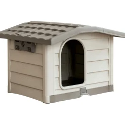 Cuccia per cani in plastica Bungalow Medium beige 89x75x62 cm