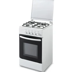 Cucina a gas con forno Volkan 4 bruciatori 50x50 cm larice