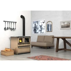 Cucina a legna Emilia Vulcania 6,3 kW cappuccino
