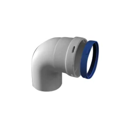 Curva 90° caldaia alluminio maschio/femmina Ø 80 mm