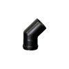 Curva a 45° per stufa a pellet Ø 100 mm x SP 1,2 mm con guarnizione
