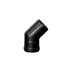 Curva a 45° per stufa a pellet Ø 100 mm x SP 1,2 mm con guarnizione