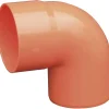 Curva per gronda in PVC arancione 87° Ø 80 mm