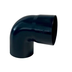 Curva pluviale in PVC Marley First Plast antracite 87° Ø 80 mm