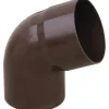 Curva pluviale in PVC marrone 67° Ø 63 mm