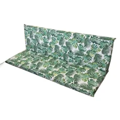 Cuscini per dondolo 4 posti Bahamas verde 12x50x170 cm