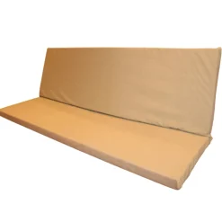 Cuscini per dondolo 4 posti ecrù 12x50x170 cm