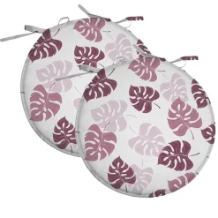 Cuscini per sedia Foglia rosa 2pz Ø 40 cm