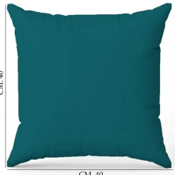 Cuscino bombato arredo 40x40 cm petrolio