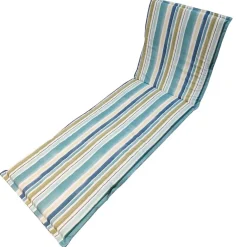Cuscino lettino con aletta 188x58 cm riga azzurro